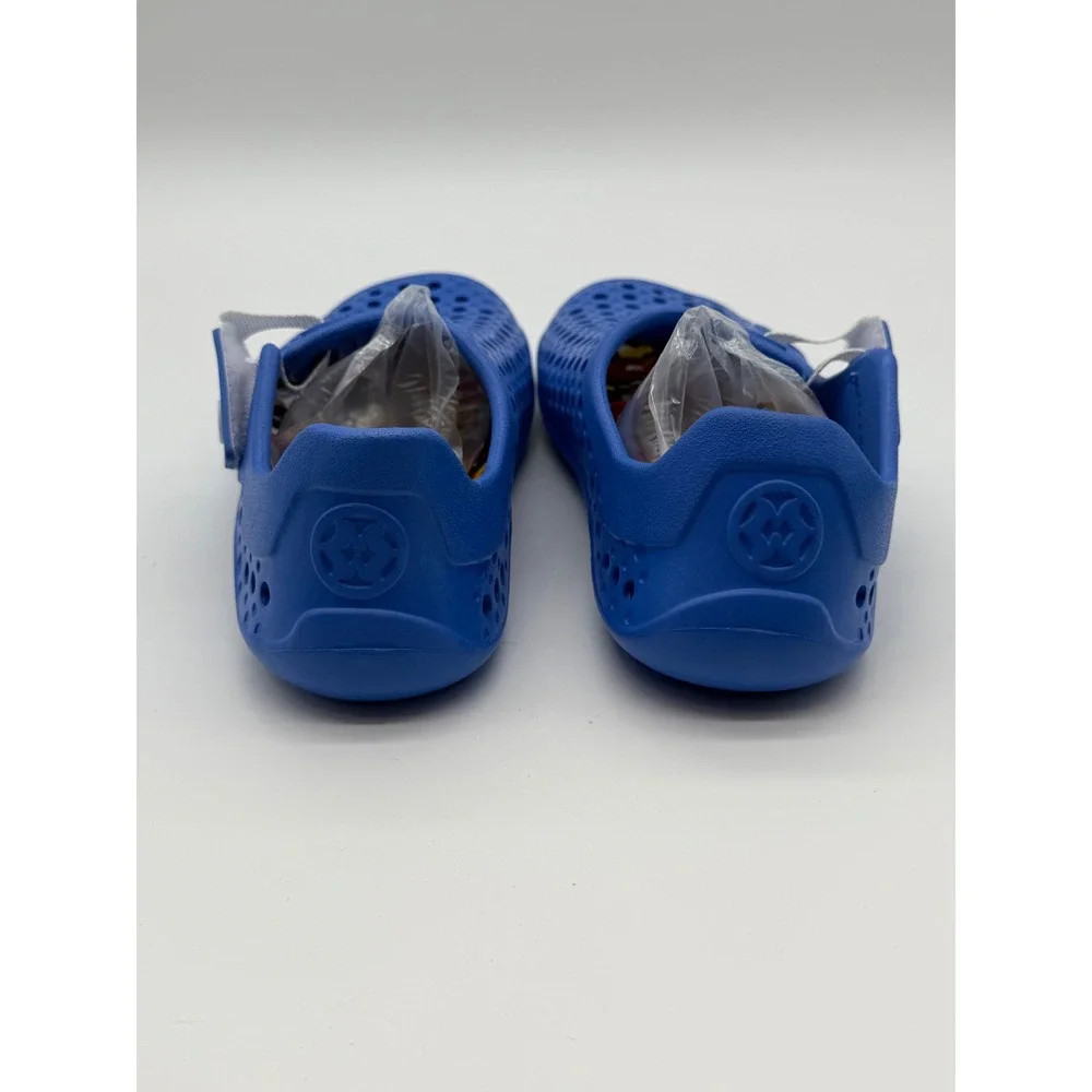 Blue Perforated Kids Water Shoes Slip On Camo Insole Size 35 EU